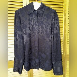 & Other Stories Capsule Floral Jacquard Long Sleeve Blouse